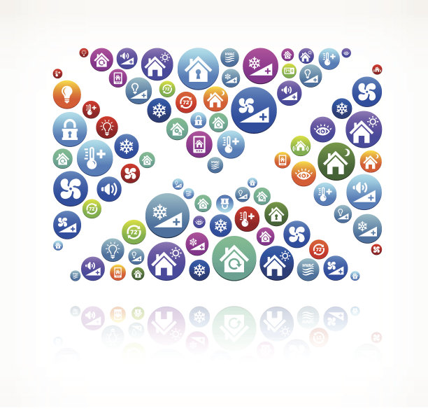 信件与家庭自动化和安全矢量图形图片下载