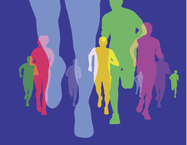 运动员剪影图片下载