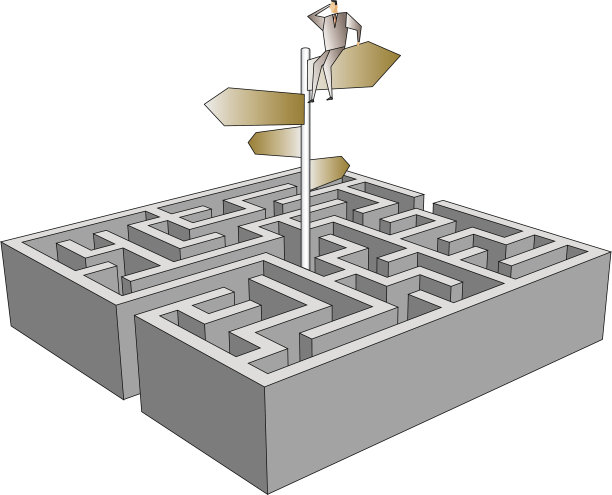 迷宫中的路标图片下载