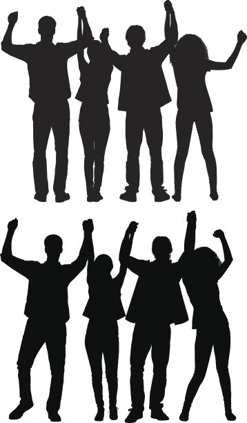 一群兴奋的朋友图片下载