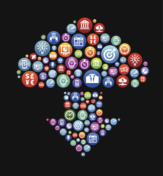 下载云业务和金融矢量按钮背景图片下载