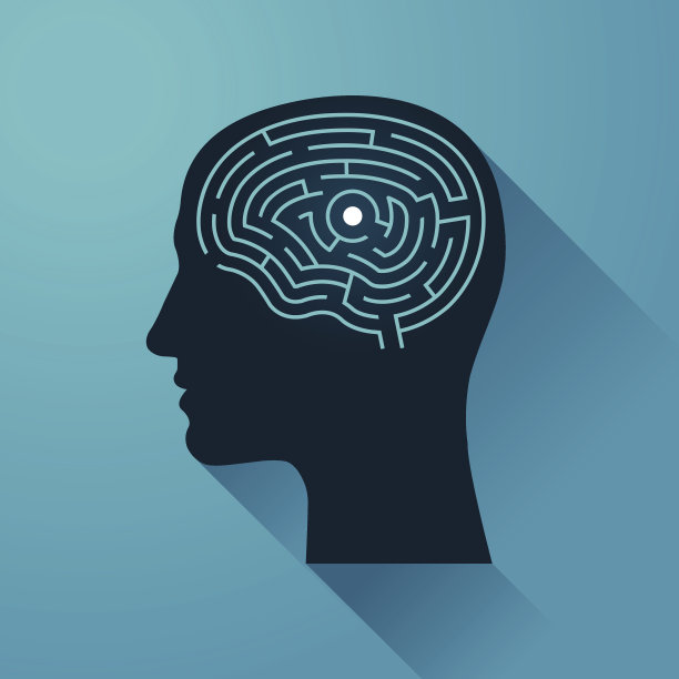 人类头部和大脑迷宫素材图片