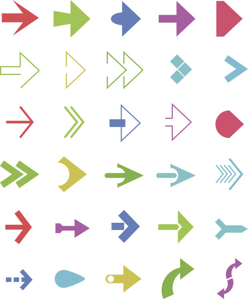 彩色箭头集图片下载