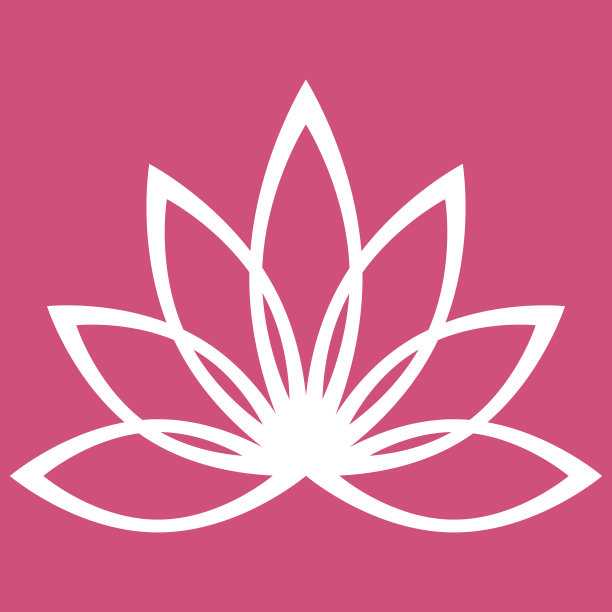 粉红色背景上的白莲花图片下载