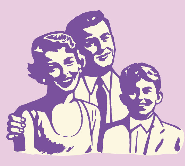 家庭的三个图片下载