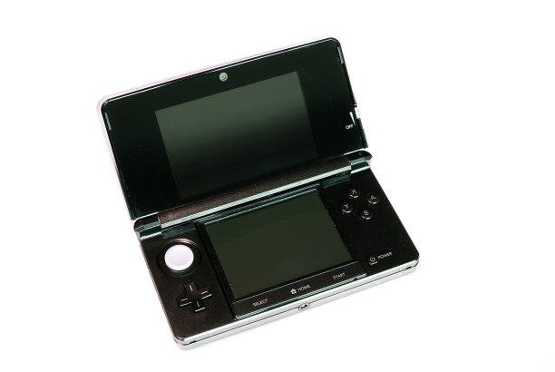 任天堂3DS视频游戏机孤立的白色背景。图片下载