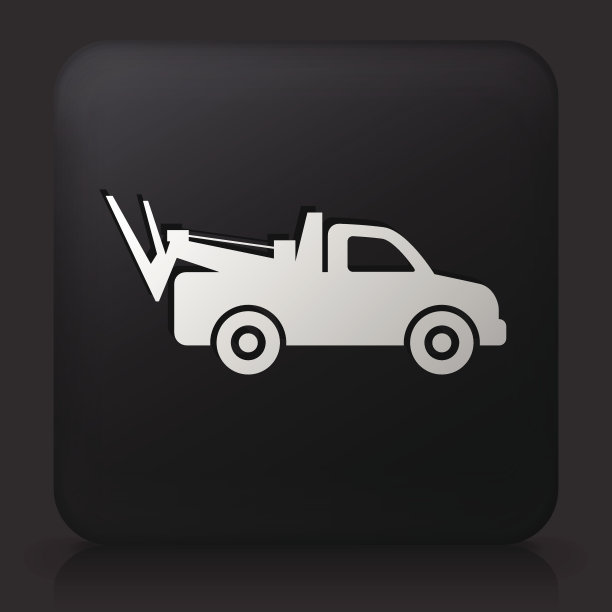 黑色方形按钮和拖车图片下载