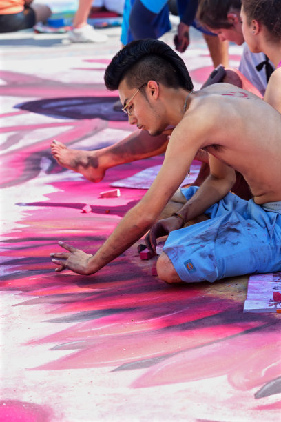 爱当地人:佛罗里达湖街绘画节图片下载