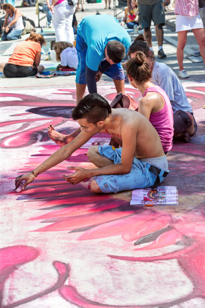 爱当地人:佛罗里达湖街绘画节图片下载