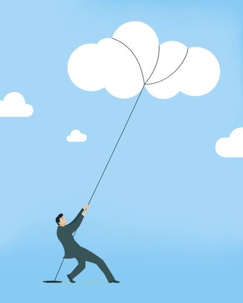 商人保持着他的云图片下载