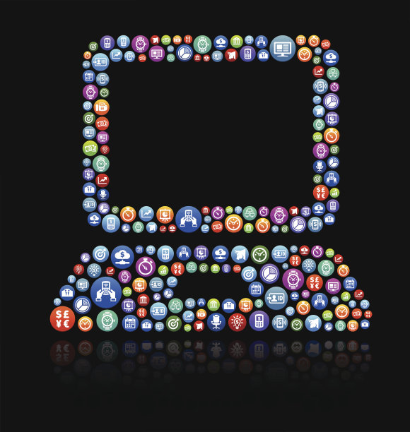 笔记本商务和金融矢量按钮背景图片下载