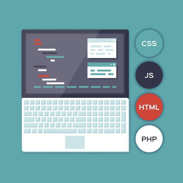 蓝色的笔记本电脑编程图片下载