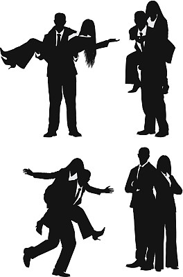 穿着得体的商业夫妇玩图片下载