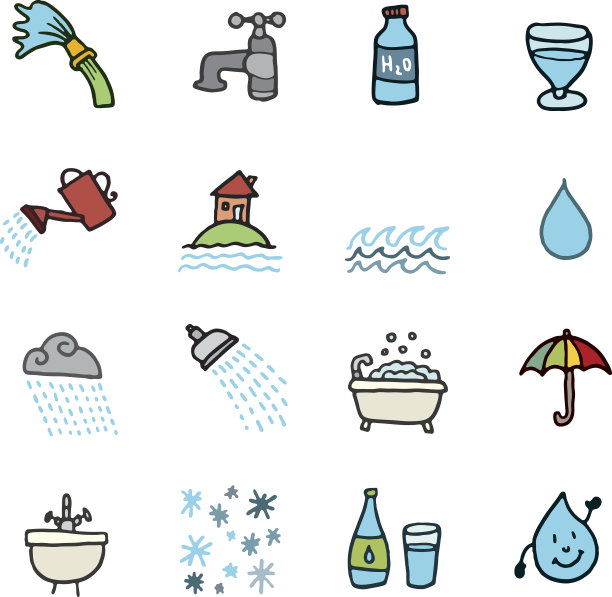 水涂鸦图标设置图片下载