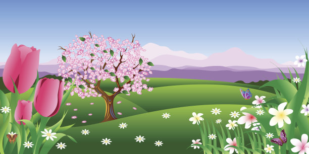 春天的风景。图片下载
