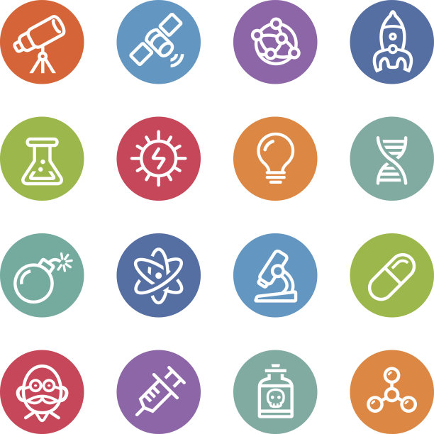 科学图标-圆线系列图片下载