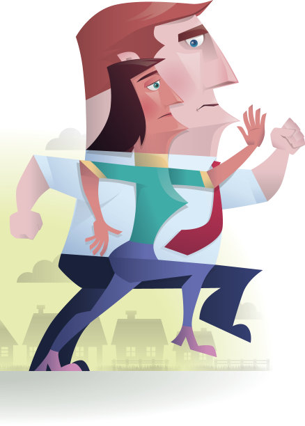 男人和女人在跑步素材图片