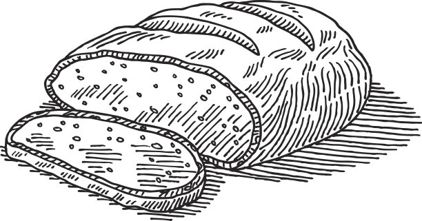 面包切画图片下载