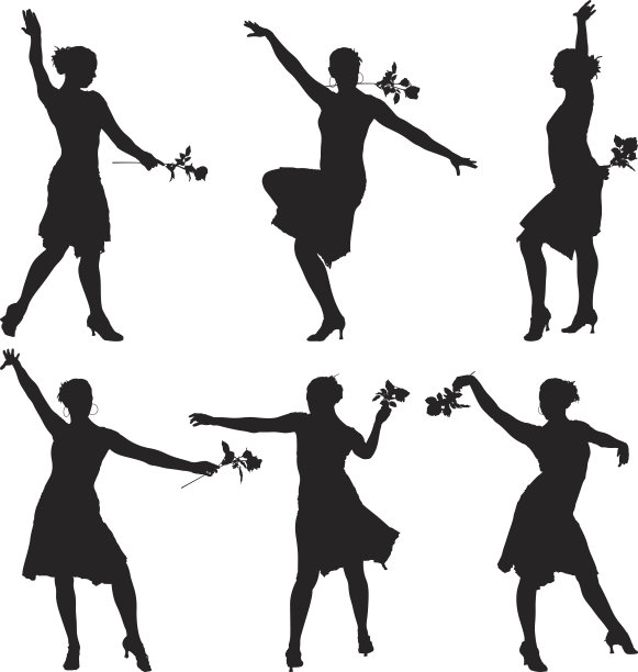 美丽的舞厅舞女与花图片下载