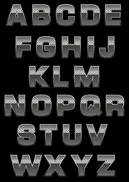 字母与穿孔图片下载