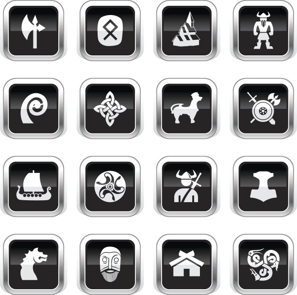 超亮黑色图标-维京人图片下载