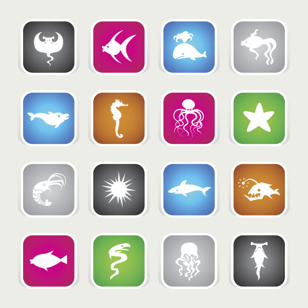 多色图标-鱼图片下载