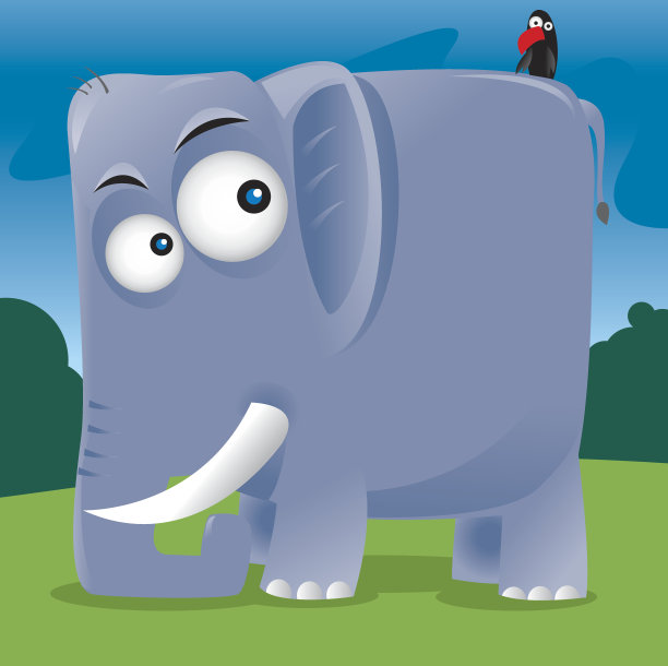 广场的大象图片下载