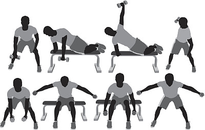 用哑铃锻炼的人图片下载