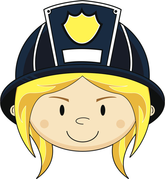 女消防队员的头图片下载