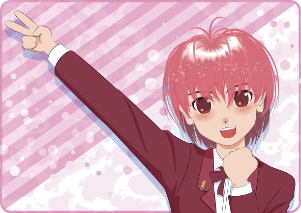 日本漫画风格[微笑女孩]图片下载