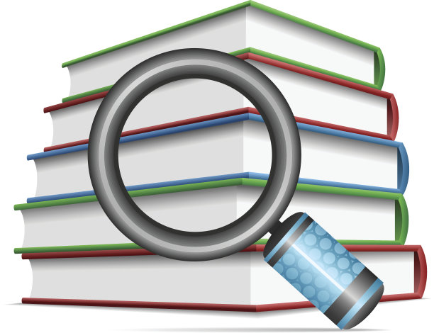 放大镜上的书图片下载