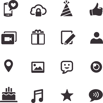 沟通和社会媒体图标-极致系列图片下载