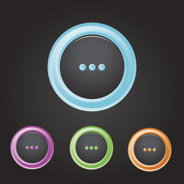 矢量按钮图标集图片下载