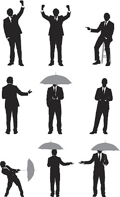 不同姿态的商人图片下载