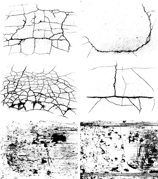 各种各样的设计元素，比如墙上的裂缝图片下载