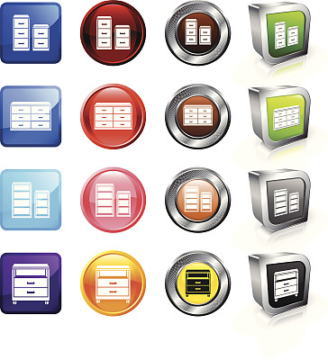 柜子和架子版税免费矢量按钮集图片下载