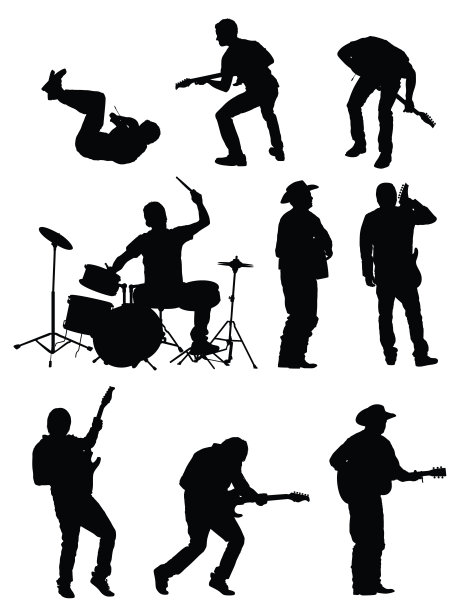 轮廓的音乐家图片下载