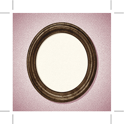 木制椭圆形相框图片下载