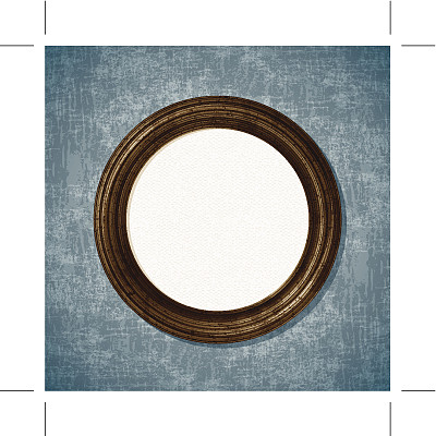 木制圆形相框图片下载