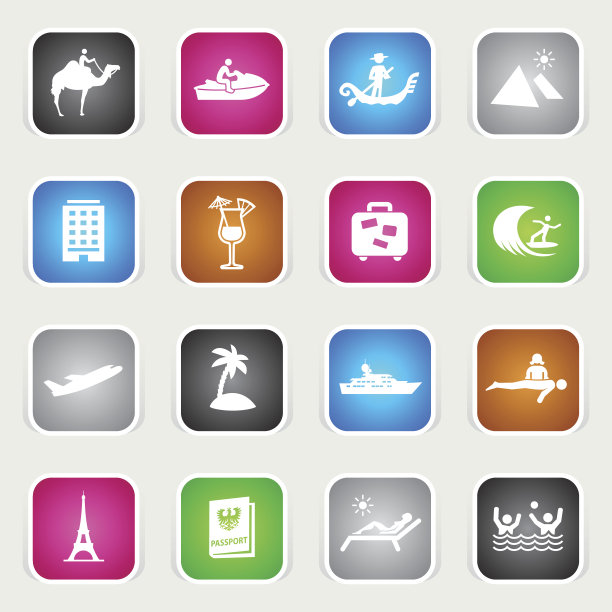 多色图标-度假图片下载