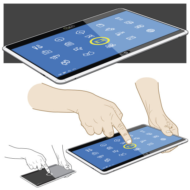 平板电脑查看应用程序图标图片下载