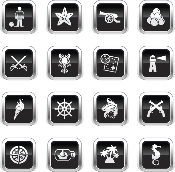 超亮黑色图标-海盗图片下载