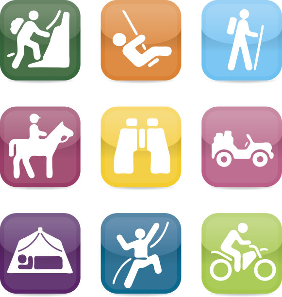 户外闪亮图标块图片下载