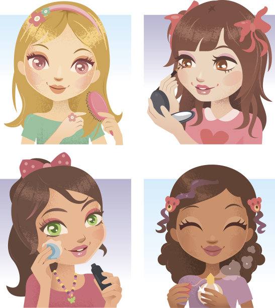 卡哇伊美丽少女-头发，眼睛，化妆和香水图片下载