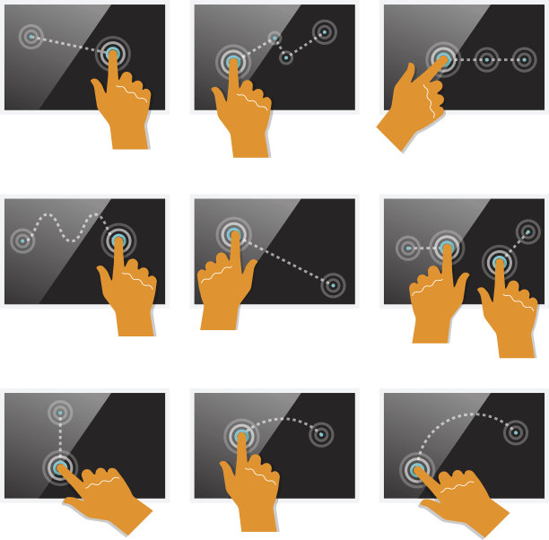 交互式触摸屏手势图片下载