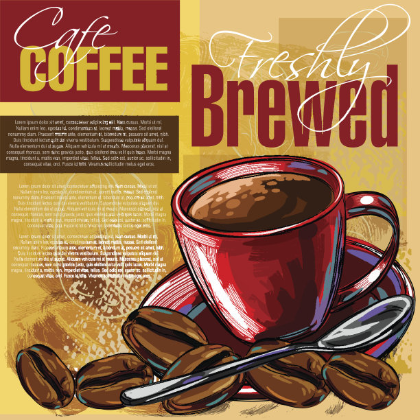 漂亮的咖啡背景图片下载