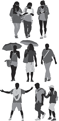 普通人的剪影图片下载