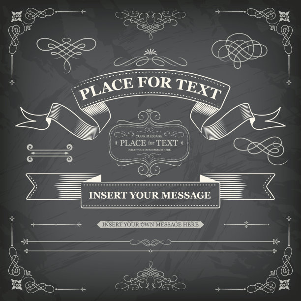 古董黑板横幅图片下载