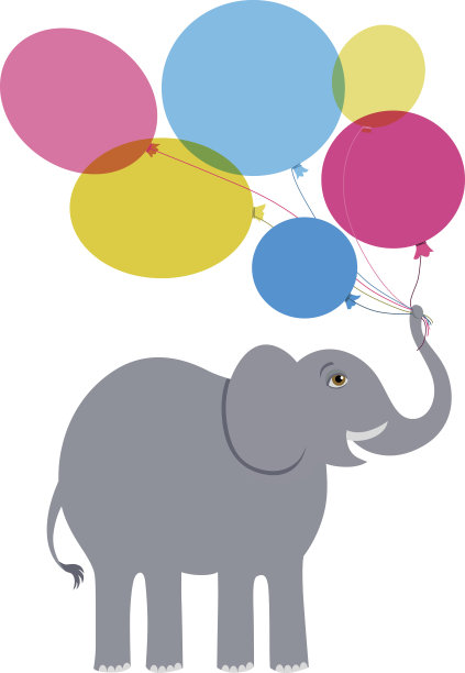 大象有气球图片下载