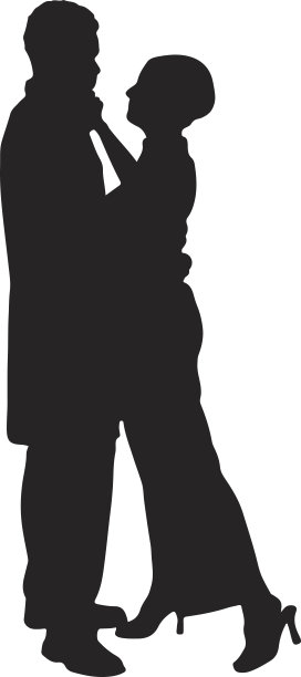 优雅的舞女剪影图片下载